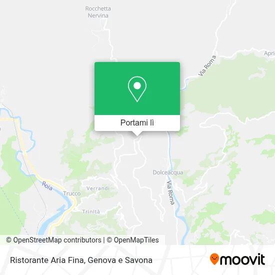 Mappa Ristorante Aria Fina