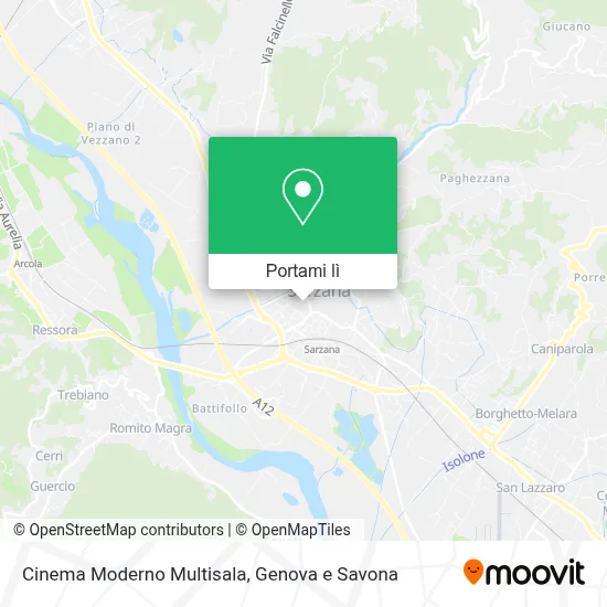 Mappa Cinema Moderno Multisala