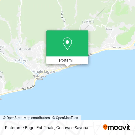 Mappa Ristorante Bagni Est Finale