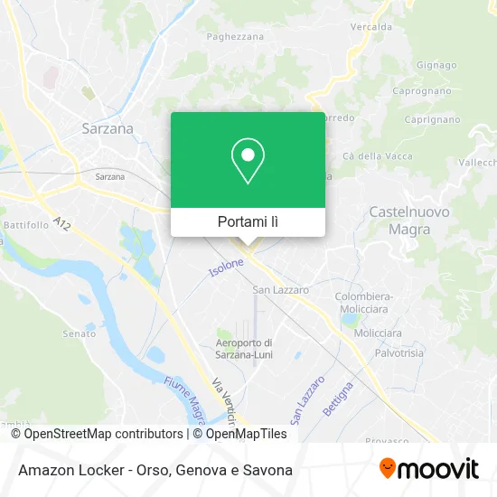 Mappa Amazon Locker - Orso