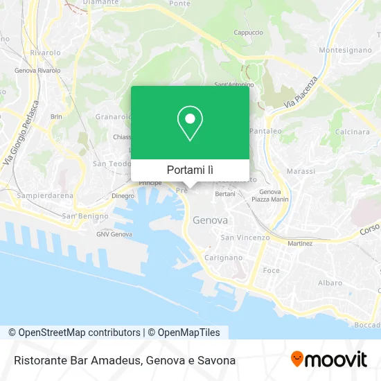 Mappa Ristorante Bar Amadeus