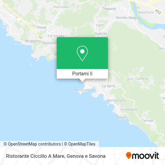 Mappa Ristorante Ciccillo A Mare