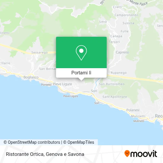 Mappa Ristorante Ortica