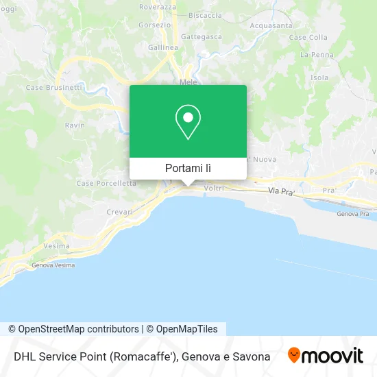 Mappa DHL Service Point (Romacaffe')