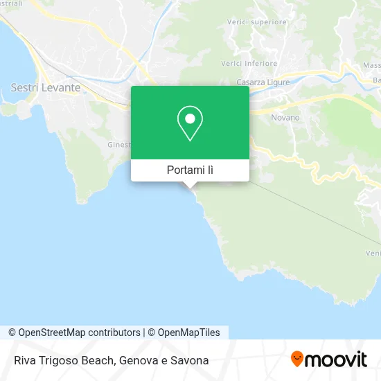 Mappa Riva Trigoso Beach