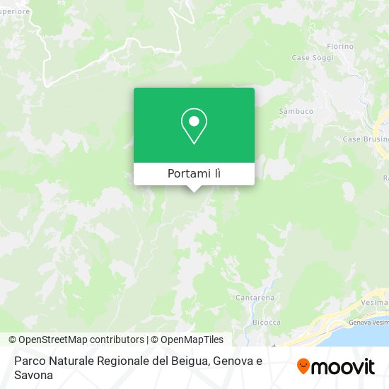 Mappa Parco Naturale Regionale del Beigua