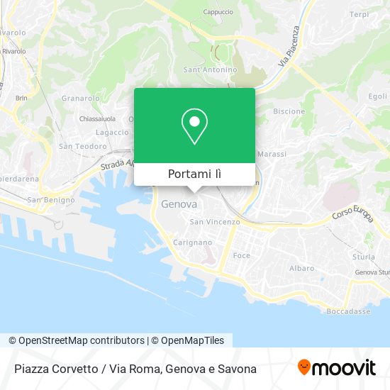 Mappa Piazza Corvetto / Via Roma