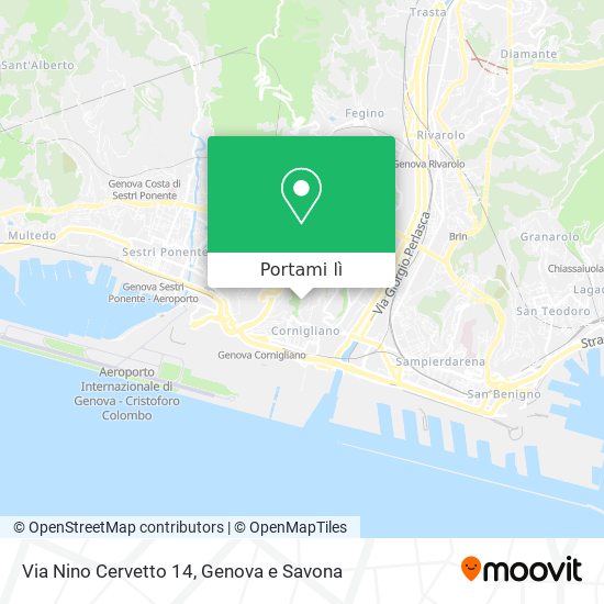 Mappa Via Nino Cervetto 14