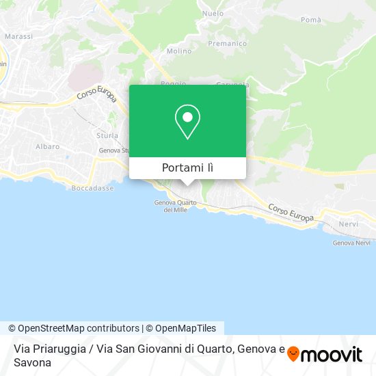 Mappa Via Priaruggia / Via San Giovanni di Quarto