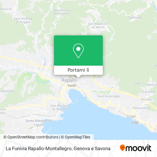 Mappa La Funivia Rapallo-Montallegro