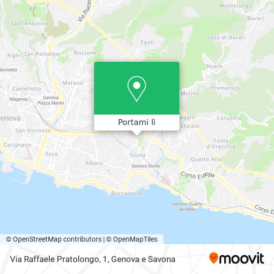 Mappa Via Raffaele Pratolongo, 1