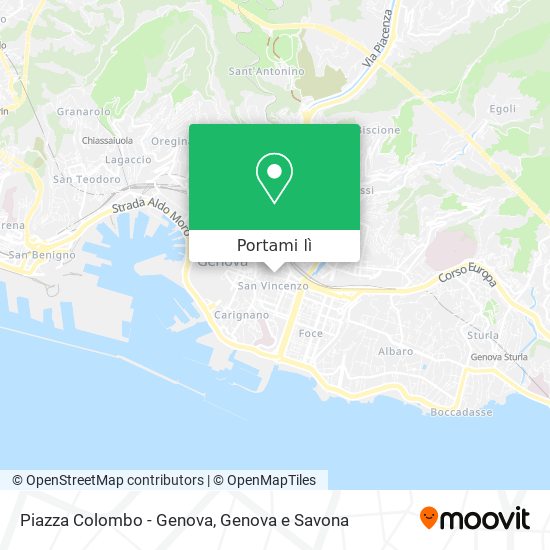 Mappa Piazza Colombo - Genova