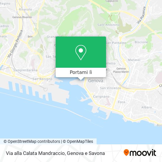 Mappa Via alla Calata Mandraccio