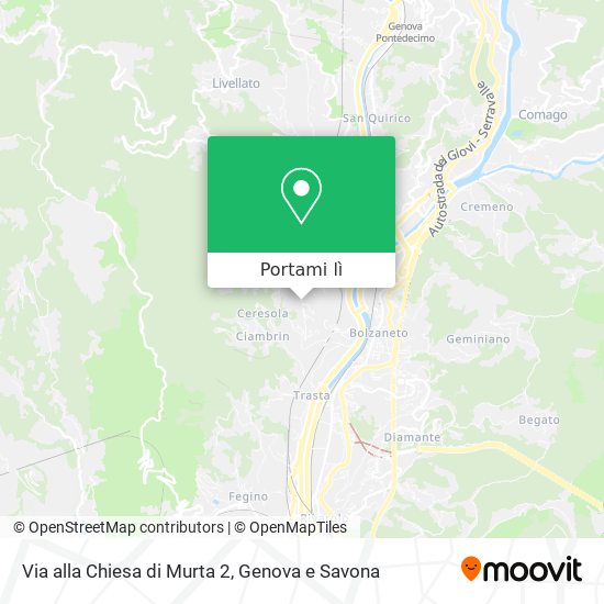Mappa Via alla Chiesa di Murta 2
