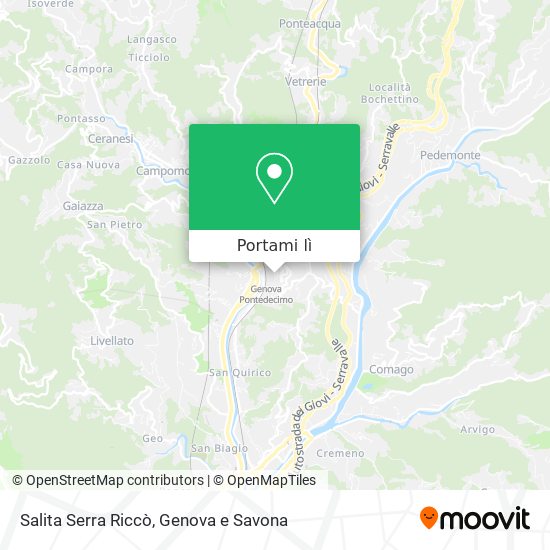 Mappa Salita Serra Riccò