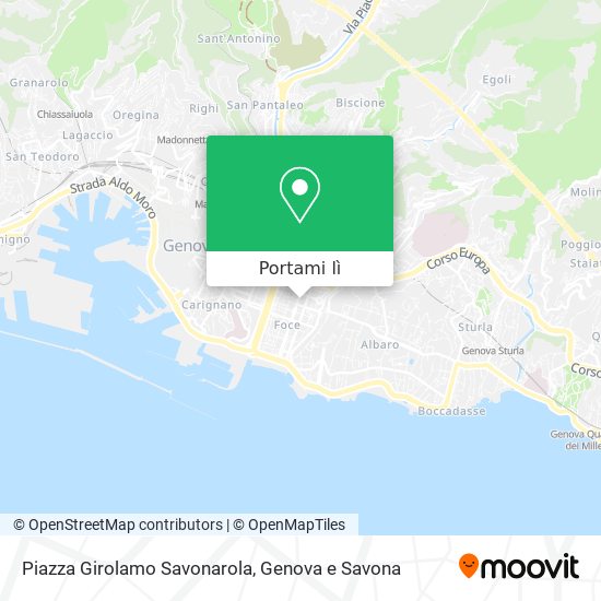 Mappa Piazza Girolamo Savonarola