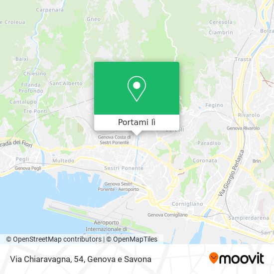 Mappa Via Chiaravagna, 54