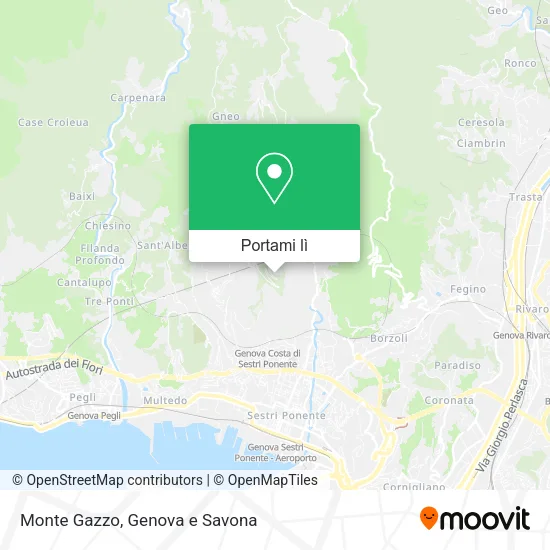Mappa Monte Gazzo