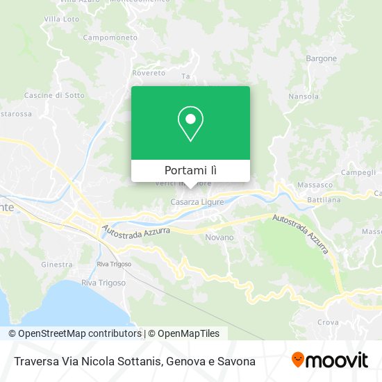 Mappa Traversa Via Nicola Sottanis