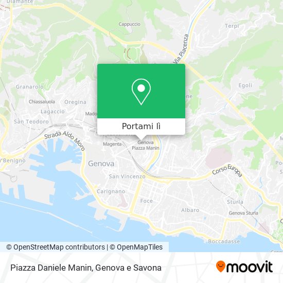 Mappa Piazza Daniele Manin