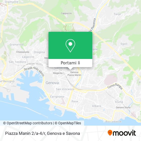 Mappa Piazza Manin 2/a-4/r
