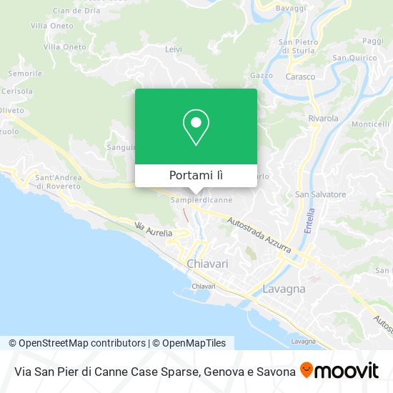 Mappa Via San Pier di Canne Case Sparse