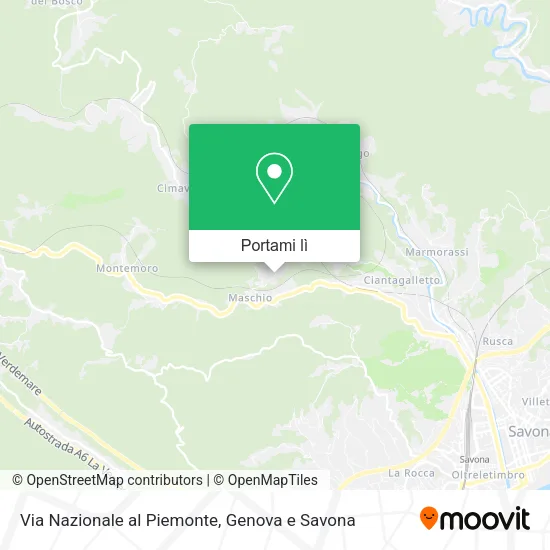 Mappa Via Nazionale al Piemonte