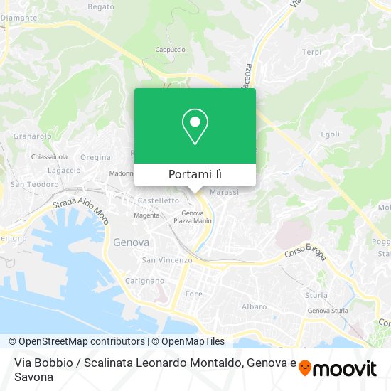 Mappa Via Bobbio / Scalinata Leonardo Montaldo