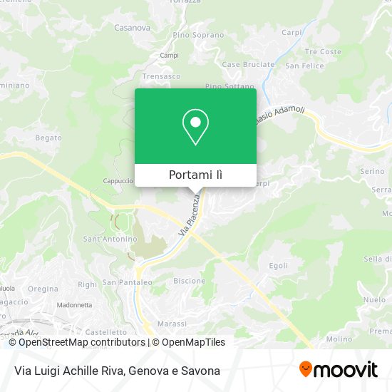 Mappa Via Luigi Achille Riva