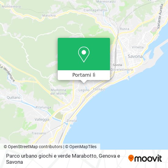 Mappa Parco urbano giochi e verde Marabotto