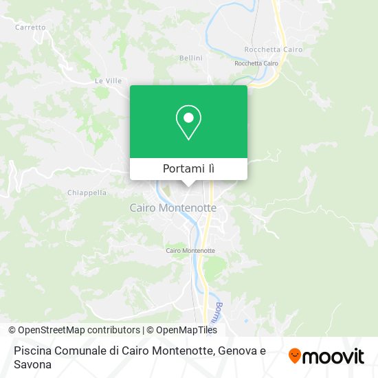 Mappa Piscina Comunale di Cairo Montenotte