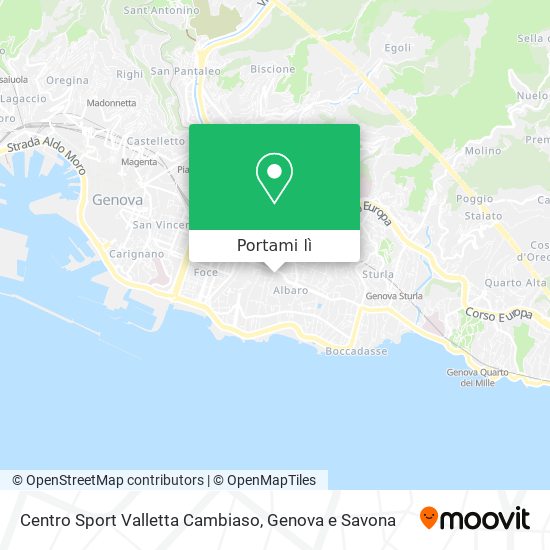 Mappa Centro Sport Valletta Cambiaso