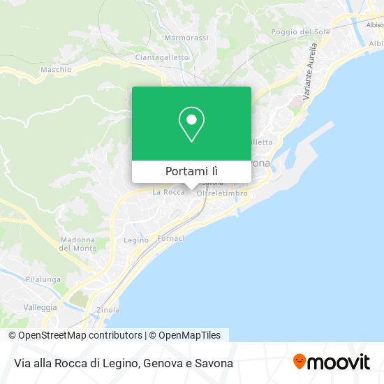 Mappa Via alla Rocca di Legino