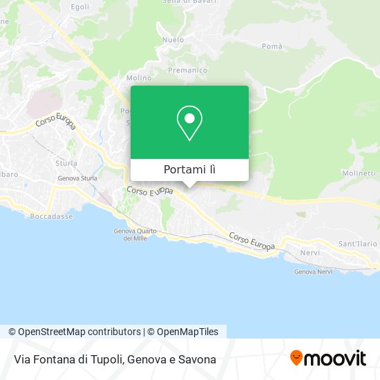Mappa Via Fontana di Tupoli