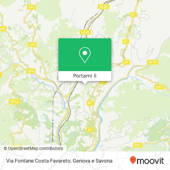 Mappa Via Fontane Costa Favareto