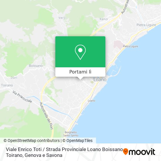 Mappa Viale Enrico Toti / Strada Provinciale Loano Boissano Toirano