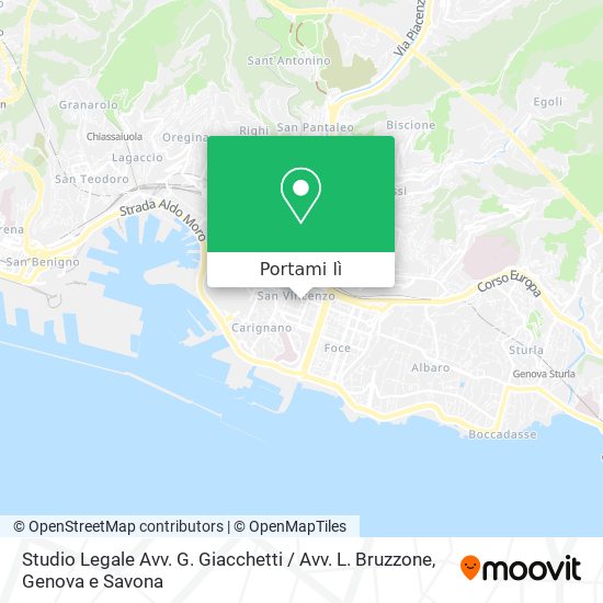 Mappa Studio Legale Avv. G. Giacchetti / Avv. L. Bruzzone