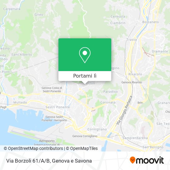 Mappa Via Borzoli 61/A/B