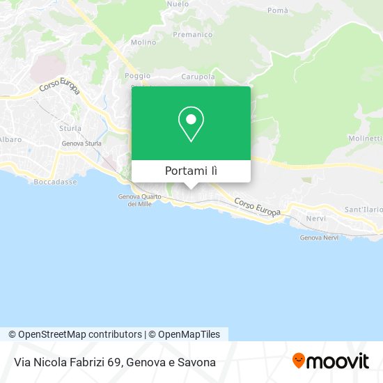 Mappa Via Nicola Fabrizi 69