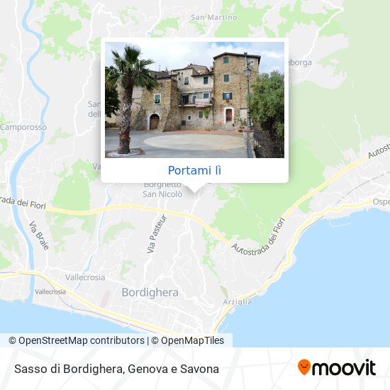 Mappa Sasso di Bordighera