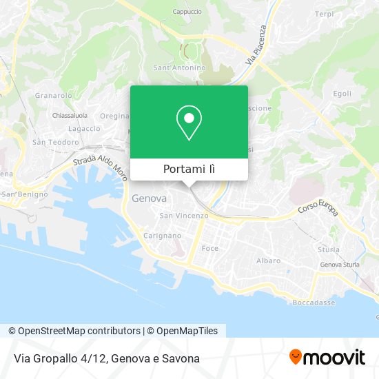 Mappa Via Gropallo 4/12