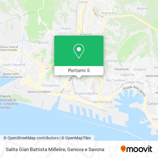 Mappa Salita Gian Battista Millelire