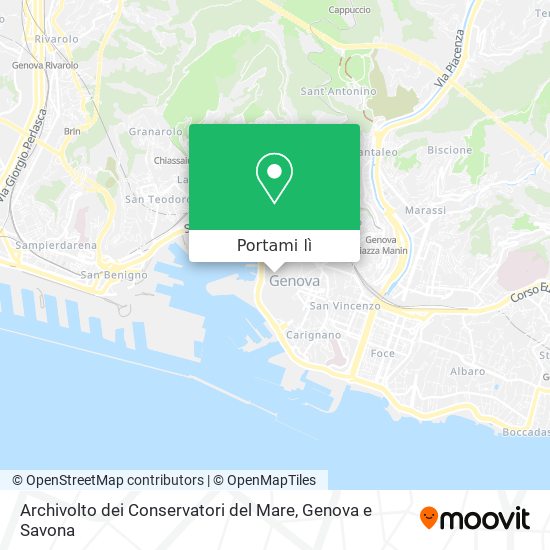 Mappa Archivolto dei Conservatori del Mare