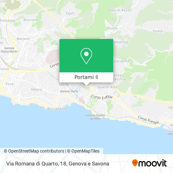 Mappa Via Romana di Quarto, 18