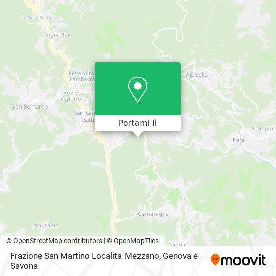 Mappa Frazione San Martino Localita' Mezzano