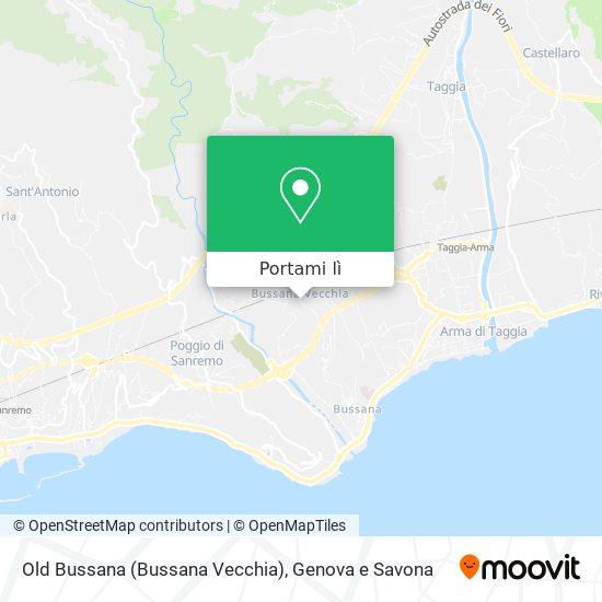 Mappa Old Bussana (Bussana Vecchia)