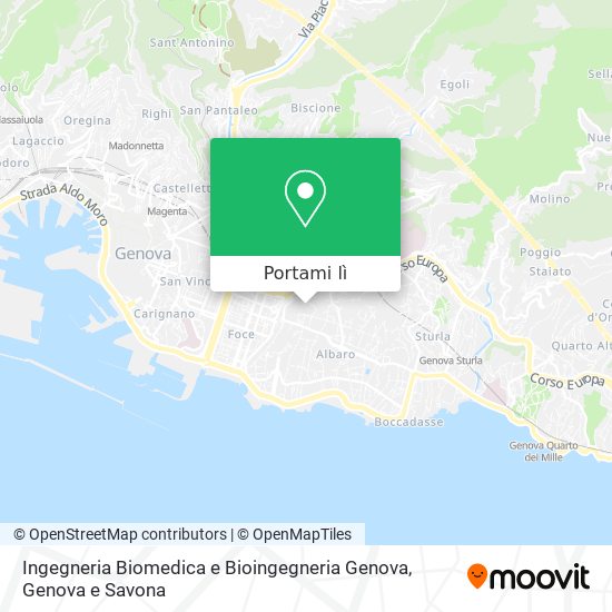 Mappa Ingegneria Biomedica e Bioingegneria Genova