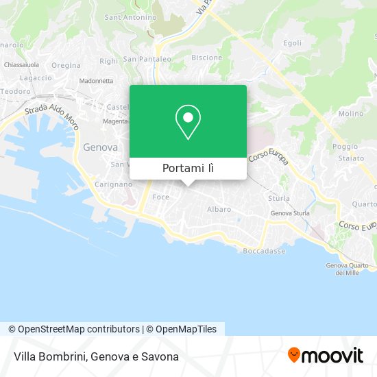 Mappa Villa Bombrini