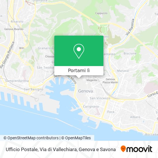 Mappa Ufficio Postale, Via di Vallechiara