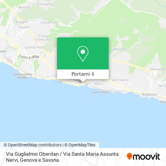Mappa Via Guglielmo Oberdan / Via Santa Maria Assunta Nervi